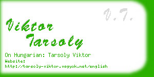 viktor tarsoly business card